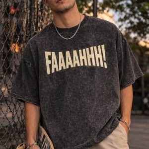Men's black oversized graphic t-shirt with typography print